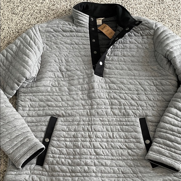 Men's Duluth gray quilted pullover size large - Picture 2 of 6